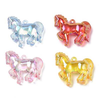 Electroplate Transparent UV Plating Acrylic Pendants