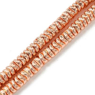 Electroplated Synthetic Non-Magnetic Hematite Beads Strands