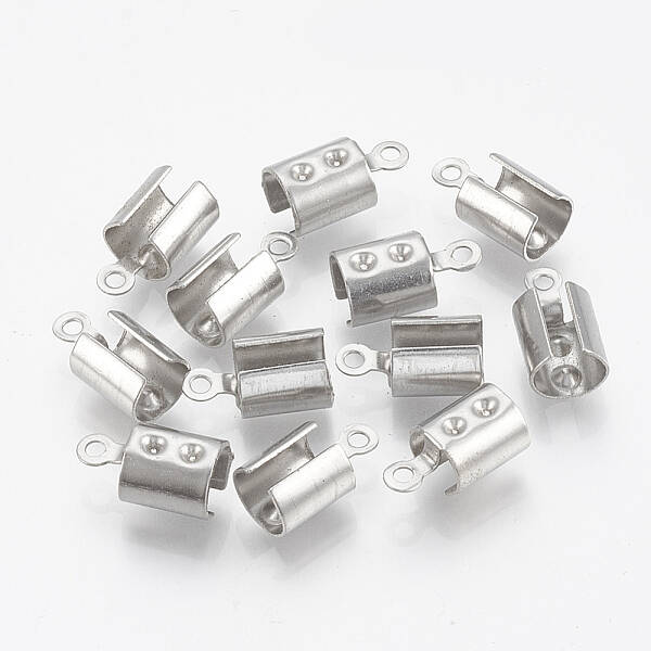 Tarnish Resistant 201 Stainless Steel Folding Crimp Ends