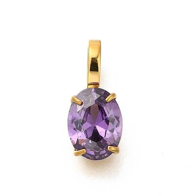 Ion Plating(IP) 304 Stainless Steel Rhinestone Pendants