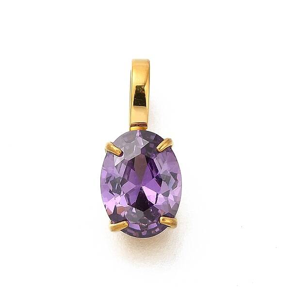 Ion Plating(IP) 304 Stainless Steel Rhinestone Pendants