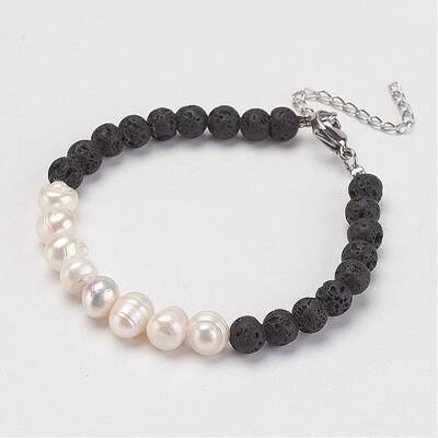 Natural Lava Rock Beads Bracelets