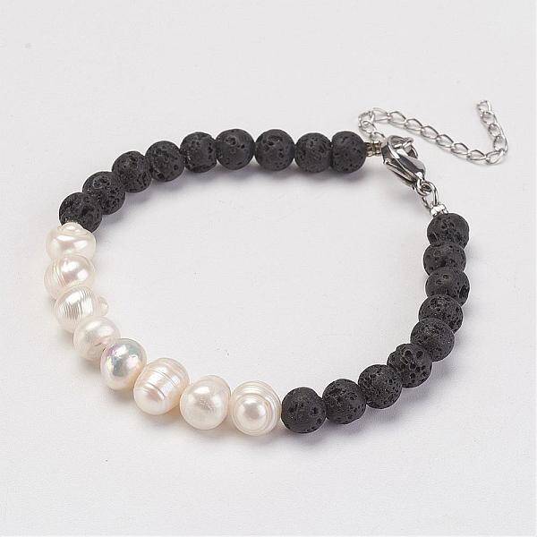 Natural Lava Rock Beads Bracelets
