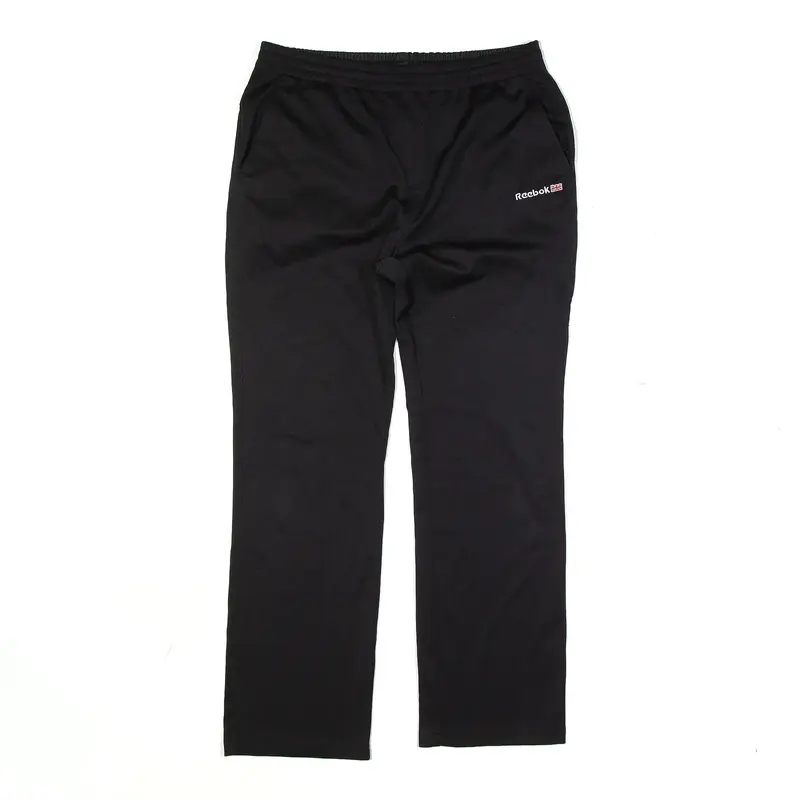 REEBOK Track Pants Black Straight Womens L W32 L29