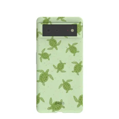 Sage Green Tiny Turtles Google Pixel 6 Case