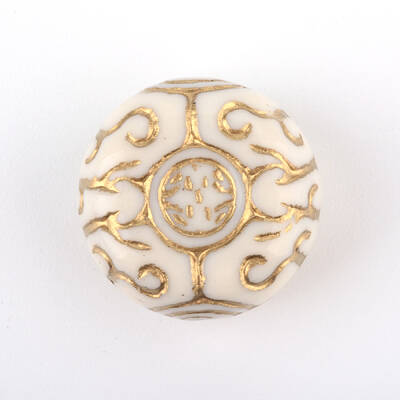Flat Round Plating Acrylic Beads