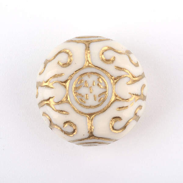 Flat Round Plating Acrylic Beads