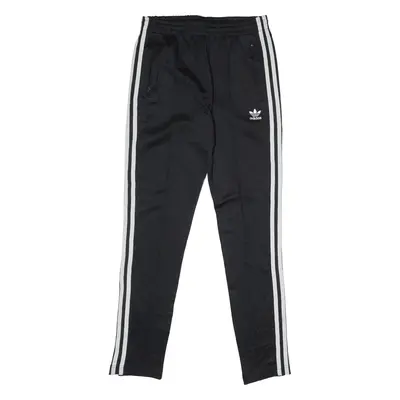 ADIDAS Track Pants Black Tapered Womens UK 6 W26 L30