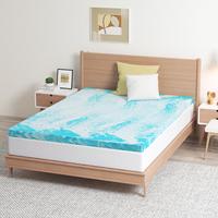 EGO Gel Memory Foam Mattress Topper, Blue, 2/3/4 Inch Twin Full Queen King Sleep Comfortable, Premium, Relaxation, Certified ...
