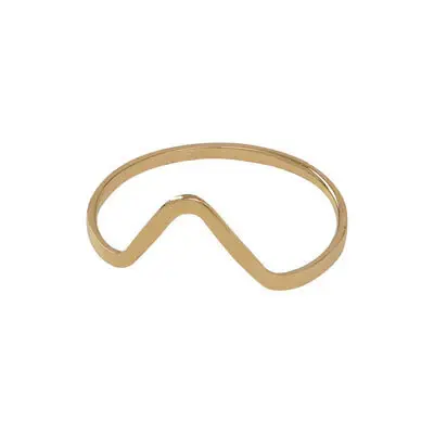 Triangle Dipped Gold Plate Multi Wire Ring - 6