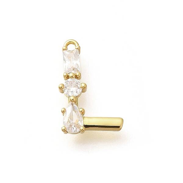 Brass Micro Pave Cubic Zirconia Pendants
