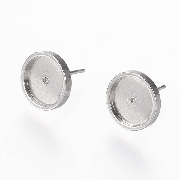 Tarnish Resistant 304 Stainless Steel Stud Earring Settings