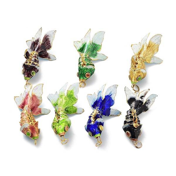 Brass Cloisonne Pendants