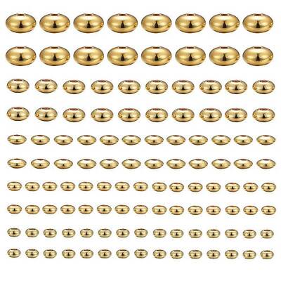 75Pcs 5 Size Brass Spacer Beads Set