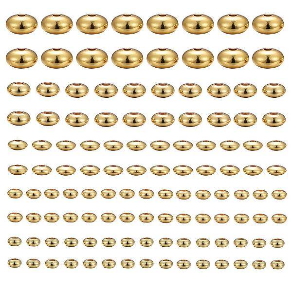 75Pcs 5 Size Brass Spacer Beads Set