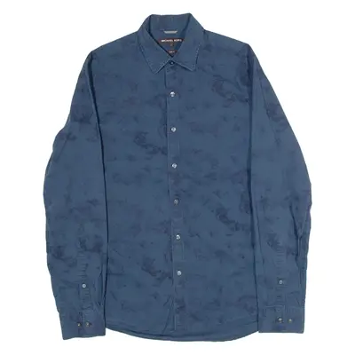 MICHAEL KORS Slim Fit Mens Shirt Blue Long Sleeve S