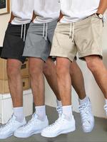 Men's Solid Color Drawstring Waist Shorts, Regular Fit Casual Comfy Shorts for Summer, Men's Bottoms for Daily Wear, Shorts f...