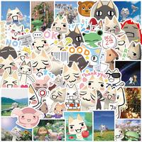 Cartoon Cat Pattern Sticker, 50/1000pcs/set Waterproof Self Adhesive Decor Paper, Decor Sticker for Gift Greeting Card Water ...