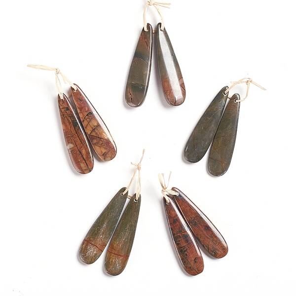 Natural Picasso Jasper Pendants
