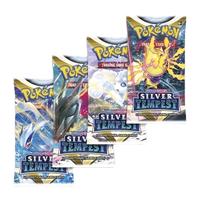 Pokémon TCG: Sword & Shield-Silver Tempest Sleeved Booster Pack (10 Cards) with Lugia VSTAR, Alolan Vulpix VSTAR, Serperior,...