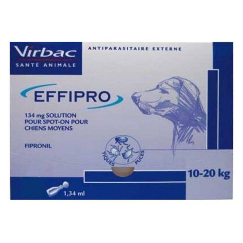 Effipro Spot-On Medium Dogs 23 To 44 Lbs (Blue) 4 Pack