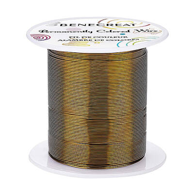 BENECREAT 22 Gauge 55 Yards Jewelry Beading Wire Tarnish Resistant Copper Wire for Beading Wrapping and Other Jewelry Craft M...