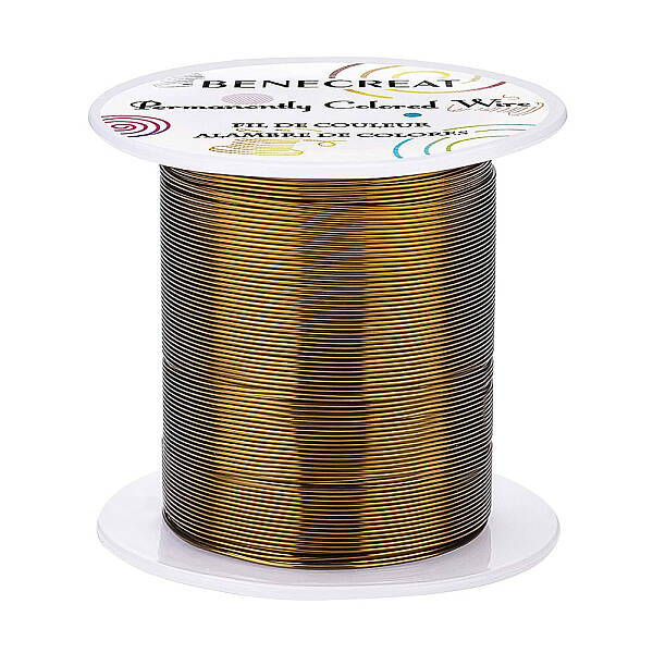 BENECREAT 22 Gauge 55 Yards Jewelry Beading Wire Tarnish Resistant Copper Wire for Beading Wrapping and Other Jewelry Craft M...
