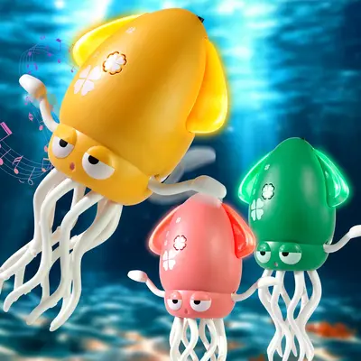 Dancing Squid Toy for Kids with LED Lights & Music 8-Leg Action Obstacle Avoidance Interactive Toddler Toy Rechargeable Senso...