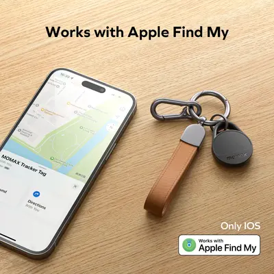 【IOS Only】MOMAX Key Finder, Tracker Tag, Works with Apple Find My, Key Tracker with APP,Sound Location, Key Tracker for L...
