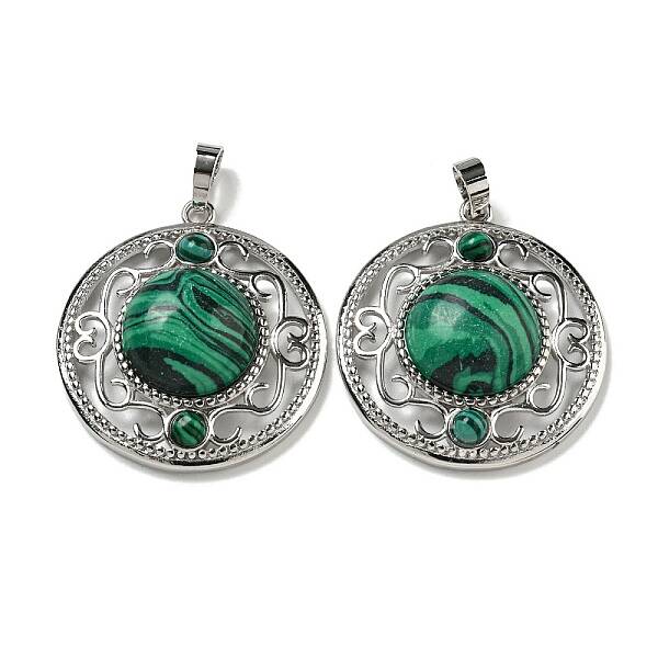 Synthetic Malachite Pendants
