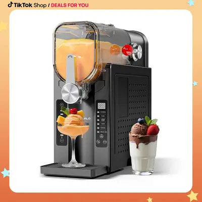 AD03 Professional Frozen Drink Maker, 88 oz Slushie Machine with Self-Cleaning Function, 6 Preset Programs, LED Display, Appl...