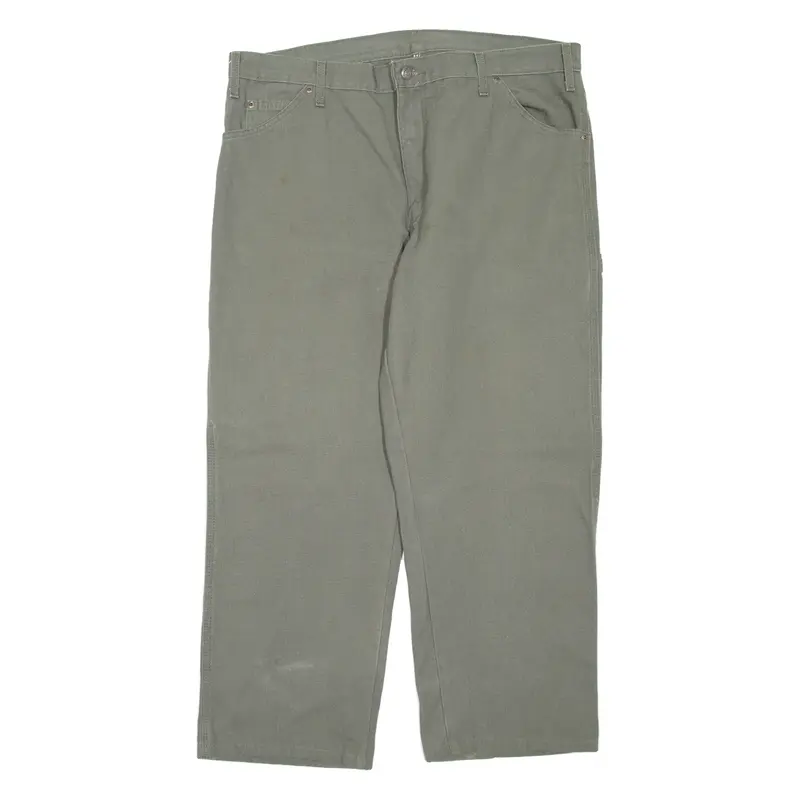 DICKIES Mens Trousers Grey Regular Straight W38 L27