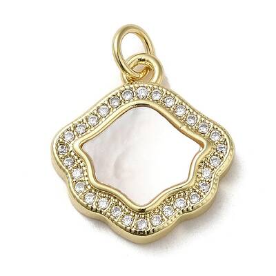 Brass Micro Pave Cubic Zirconia Pendants