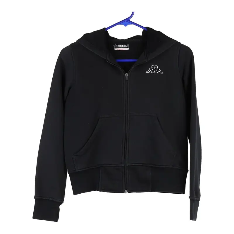 Age 13-15 Kappa Hoodie - XS Black Cotton Blend