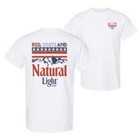 4th of July Natural Light Shirt, Red White and Beer Tee, Graphic Menswear Streetwear, Casual Summer Graphic Tee , Father’s ...