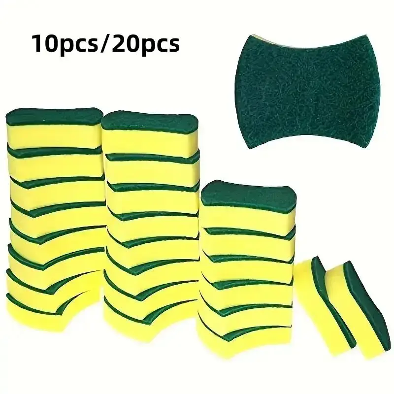 Dish Cleaning Sponge, 10pcs/20pcs Double Sided Cleaning Sponge, Household Kitchen Cleaning Sponge, Home Dish Scrubber