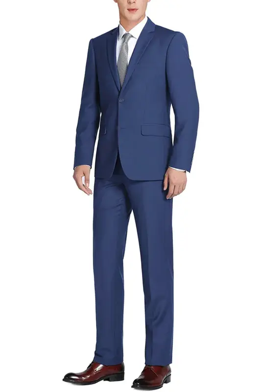 Cobalt Blue Slim Fit Wedding Suit for Men - Two Button Two Piece