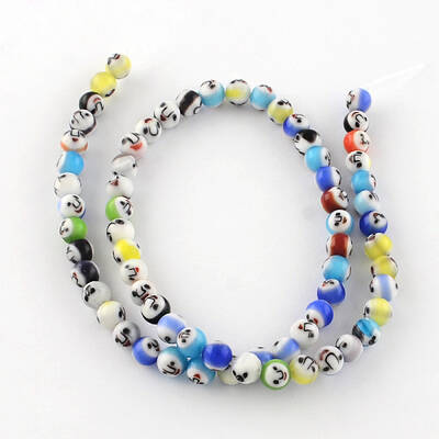 Round Handmade Lampwork Bead Strands
