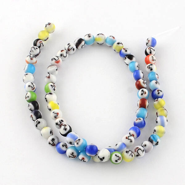 Round Handmade Lampwork Bead Strands