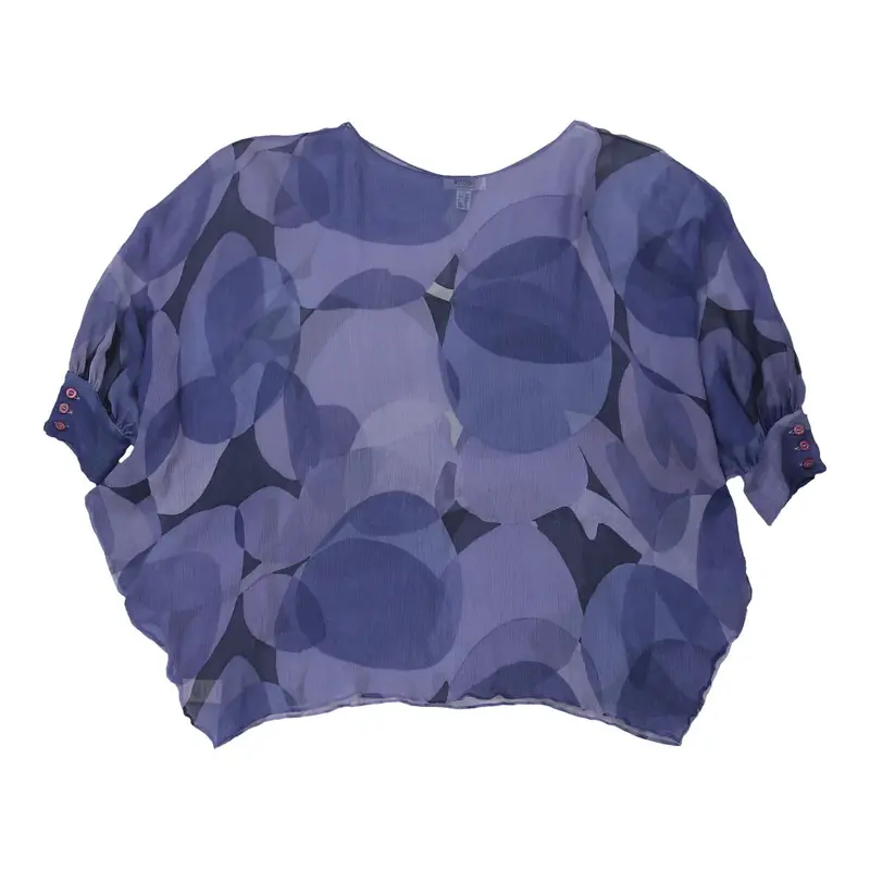 Moschino Sheer Blouse - Small Purple Silk | Size: small
