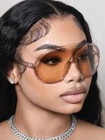 Sunglasses 2025 Women Fashionable Plain Color Sunglasses, Trendy Casual Large Frames Sunglasses for Everyday Use, Fashion E...