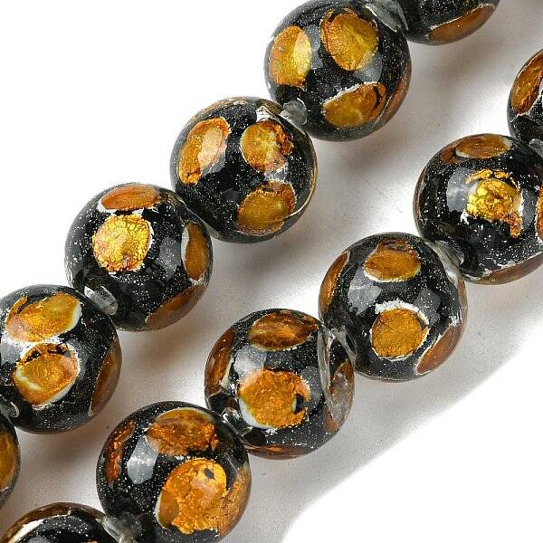 Handmade Silver Sand Lampwork Beads Strands