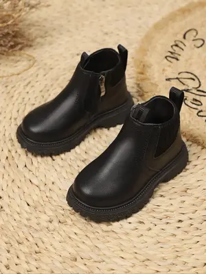 Fashionable Zipper Design Boots, Casual Comfortable Boots for Daily Wear, Trendy All-match Boots for Girls
