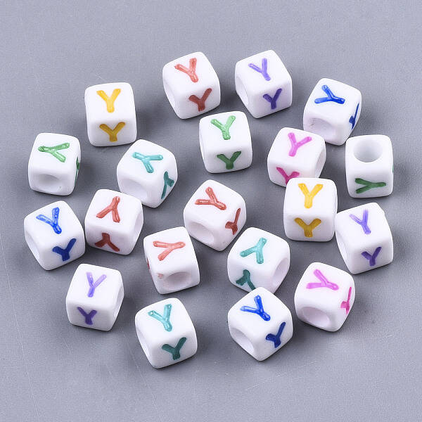 Opaque White Acrylic Beads
