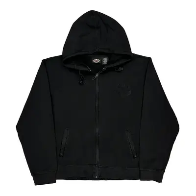 Harley Davidson Graphic Hoodie - Large Black Cotton