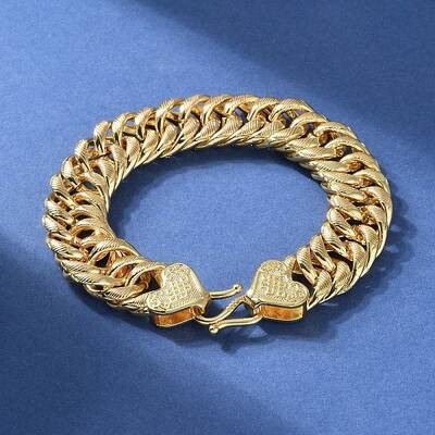 Brass Cuban Chain Bracelets for Women Men