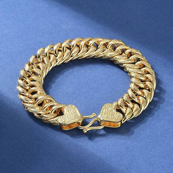 Brass Cuban Chain Bracelets for Women Men