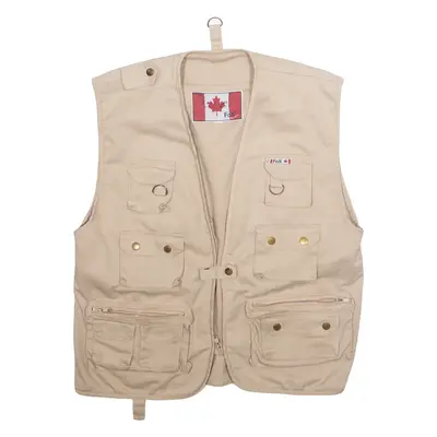 CANADIAN OUTDOOR Mens Gilet Beige USA XL