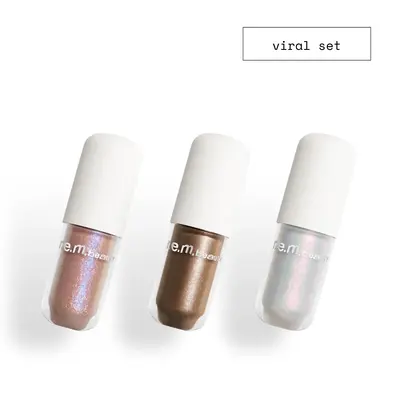 r.e.m. beauty lustrous liquid eyeshadow trio - cosmetic makeup eyeshadow