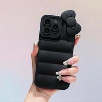 Cute Down Jacket Design Phone Case, 1 Count Solid Color Phone Protective Cover, Phone Accessory Compatible With iPhone 15 14 ...